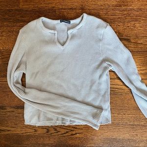 Brandy Melville Light Blue Cropped Sweater
